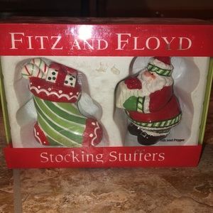 NWT Fitz and Floyd Christmas Salt and Pepper Shakers